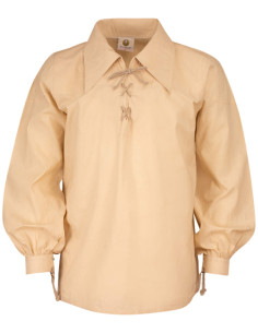 Camicia medieval in cotone modello Sawyer, colore bianco...