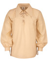 Camicia medieval in cotone modello Sawyer, colore bianco naturale
