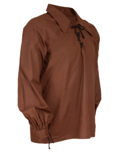 Camicia medieval in cotone modello Sawyer, colore marrone... 2