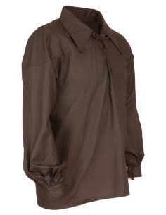 Camicia medieval in cotone modello Sawyer, colore nero 2