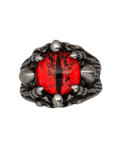 Anello occhio oscuro di Sauron in metallo, varie misure