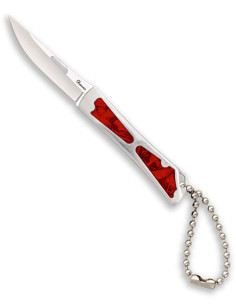 Coltello da campo marca Albainox manico in acciaio rosso...