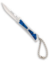Coltello da campo marca Albainox manico in acciaio blu (11,80 cm.)