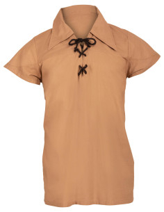 Camicia medieval in cotone a maniche corte modello Sawyer