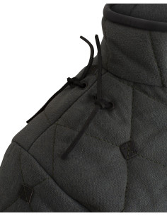 Gambesón medieval in cotone modello Kovira, colore nero 2