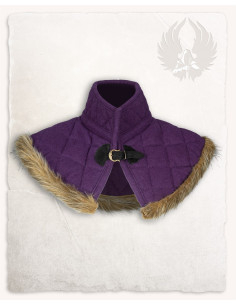 Gorjal medieval lana modello Nimue, colore viola
