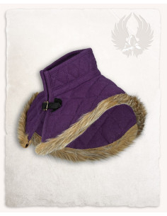 Gorjal medieval lana modello Nimue, colore viola 2