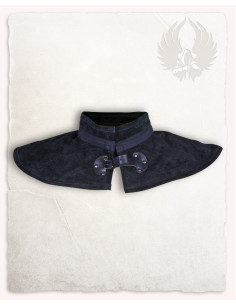 Gorjal medieval in pelle modello Patricius, colore nero