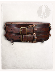 Cintura medieval doppia in pelle Modello Luthor, colore...