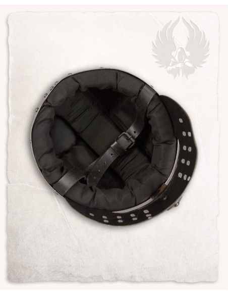 Casco medieval acciaio lucido modello...