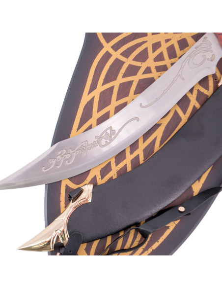 Coltello da elfo con fodero e supporto