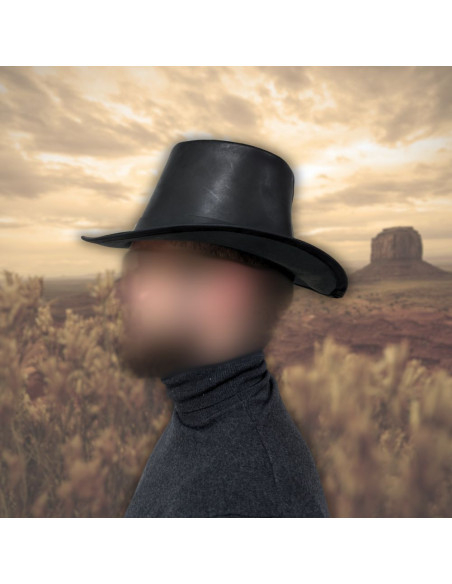 Cappello da pellegrino in pelle nera