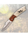 Coltello marca Third con manico decorato Cervo (19,2 cm)