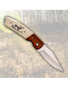 Coltello marca Third con manico decorato Cervo (19,2 cm) 2