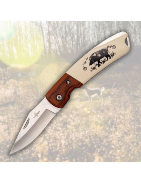 Coltello marca Third manico decorato...