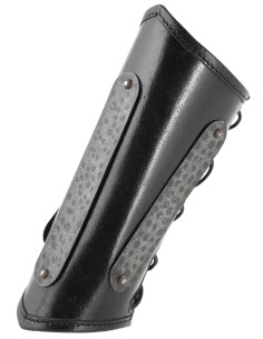 Bracciale medievale in cuoio modello Balor, colore nero