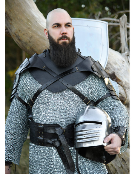 Spalliera medievale in pelle modello...