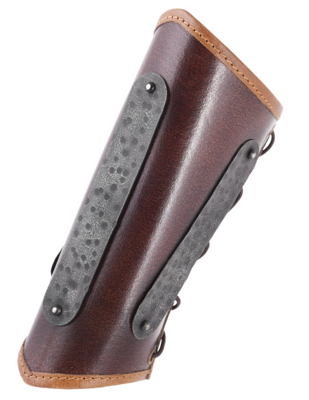 Bracciale medievale vichingo in pelle...