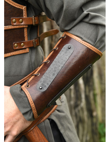 Bracciale medievale vichingo in pelle...