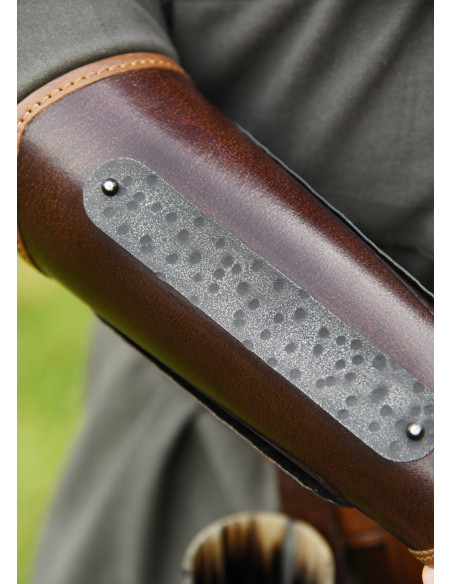 Bracciale medievale vichingo in pelle...