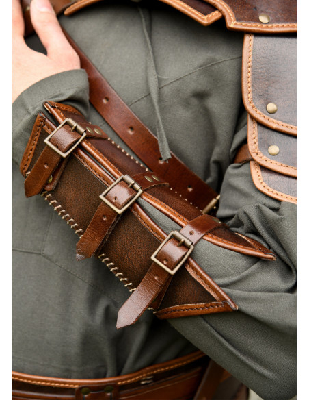 Bracciale vichingo in pelle con...