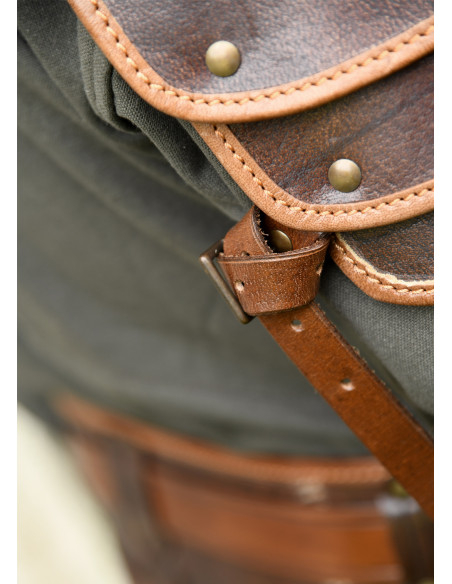 Spalliera medievale in cuoio modello...