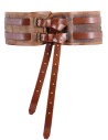 Cintura medieval doppia in pelle modello Sindri, colore marrone