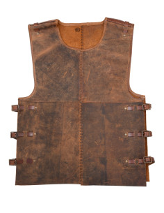 Pettorale medievale in cuoio modello Sindri, colore marrone