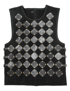 Pettorale medievale in pelle modello Vares, colore nero