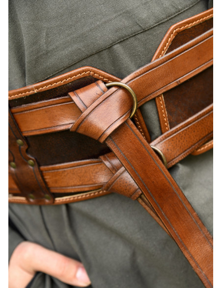 Cintura medieval doppia in cuoio...