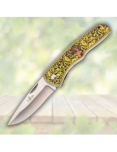 Coltello da campo Third decorato cervo (20,7 cm.)