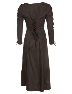Abito medieval lungo modello Sunna, colore nero 2