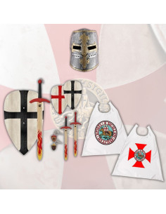 Pacchetto bambino Cavaliere Templare: Spada, Scudo, Casco...