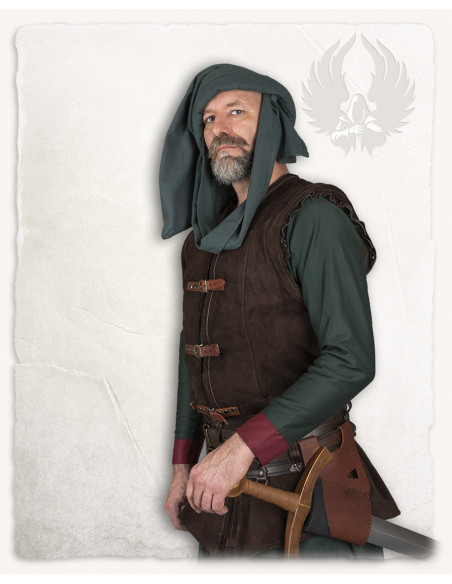 Gilet medievale lungo in suede...