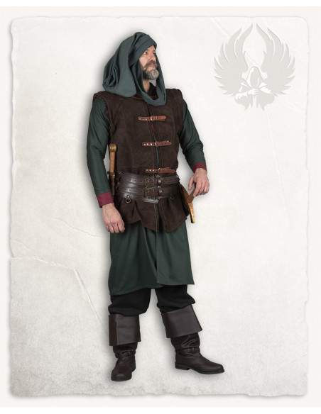 Gilet medievale lungo in suede...