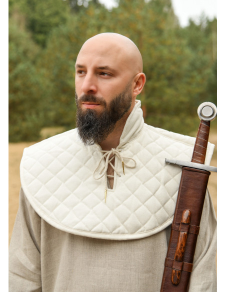 Gorjal medieval imbottito in cotone,...