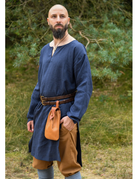 Tunica lunga vichinga in lino, colore...
