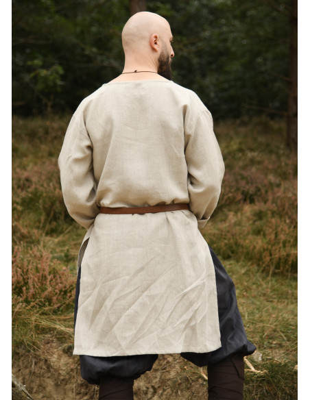 Tunica lunga vichinga in lino, colore...