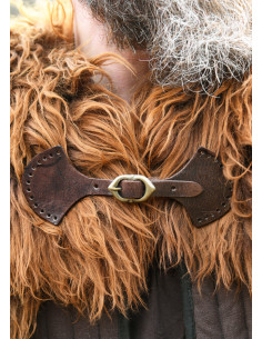 Chiusura del colletto con fibbia, colore marrone 2