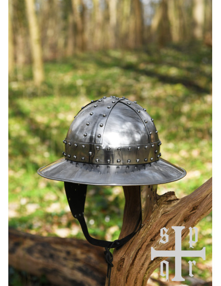 Casco medieval Kettle del XIV secolo...