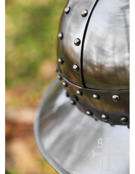 Casco medieval Kettle del XIV secolo...