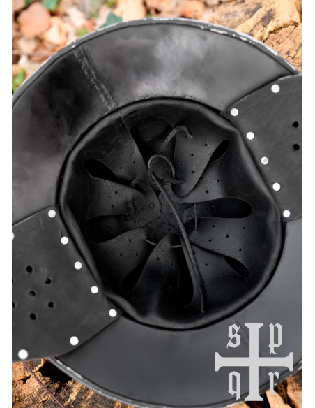 Casco medieval Kettle del XIV secolo...