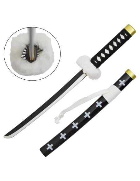 Katana miniatura nera in bambù di...