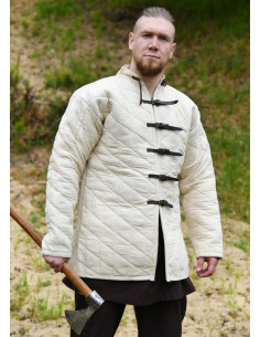 Gambeson imbottito con fibbie, colore naturale
