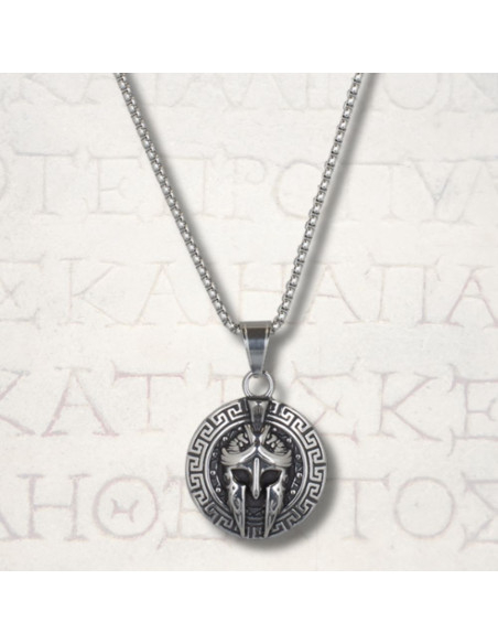 Ciondolo casco e scudo greci