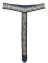 Cintura medieval decorata a Y, colore blu