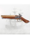 Pistola a due canne di percussione pirata X. XVIII, ottone