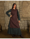 Grembiule medieval da contadina modello Ormhild, colore marrone