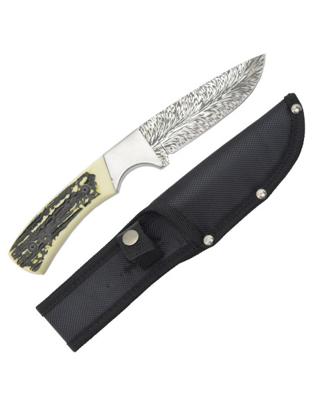 Coltello avventura, manico in corno e...