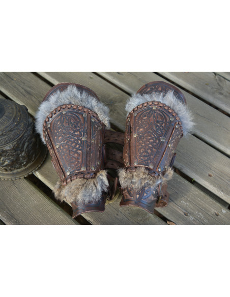 Bracciali Vikinghi Baldur con pelle...